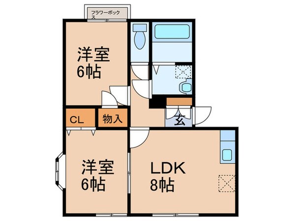 アネックス安武 Ｃ棟の物件間取画像